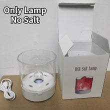 Load image into Gallery viewer, USB Natural Himalayan Salt Lamp Led Crystal Light Lamp Air Purifier Atmosphere Flame Lamp Indoor Warm Light Bedroom Lava Lamp
