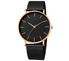 Load image into Gallery viewer, Minimalist Mens Ultra Thin Watch, Stainless Steel, Mesh Belt
