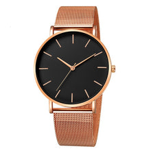 Load image into Gallery viewer, Minimalist Mens Ultra Thin Watch, Stainless Steel, Mesh Belt