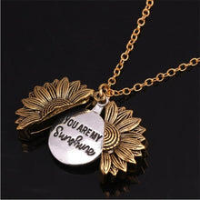Load image into Gallery viewer, You Are My Sunshine Flower Locket Necklace For Women