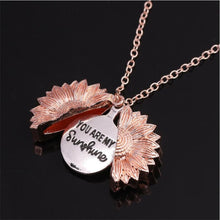 Load image into Gallery viewer, You Are My Sunshine Flower Locket Necklace For Women