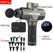 Load image into Gallery viewer, LCD Electric Massage Fascia Gun for Muscle Pain Relief