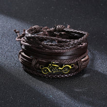 Load image into Gallery viewer, 4Pcs/ Set Braided Wrap Leather Bracelets for Men
