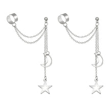 Load image into Gallery viewer, 17KM Gold Leaves Ear Cuff Black Non-Piercing Ear Cuffs