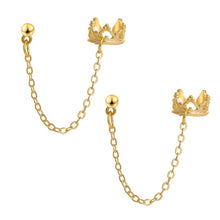 Load image into Gallery viewer, 17KM Gold Leaves Ear Cuff Black Non-Piercing Ear Cuffs