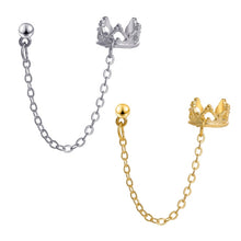 Load image into Gallery viewer, 17KM Gold Leaves Ear Cuff Black Non-Piercing Ear Cuffs