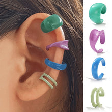 Load image into Gallery viewer, 17KM Gold Leaves Ear Cuff Black Non-Piercing Ear Cuffs