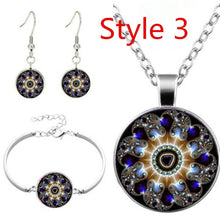 Load image into Gallery viewer, Glass Cabochon Pendant Necklace Bracelet Earrings