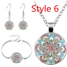 Load image into Gallery viewer, Glass Cabochon Pendant Necklace Bracelet Earrings