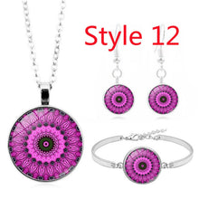 Load image into Gallery viewer, Glass Cabochon Pendant Necklace Bracelet Earrings