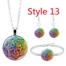 Load image into Gallery viewer, Glass Cabochon Pendant Necklace Bracelet Earrings