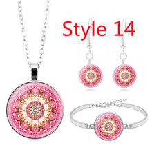 Load image into Gallery viewer, Glass Cabochon Pendant Necklace Bracelet Earrings
