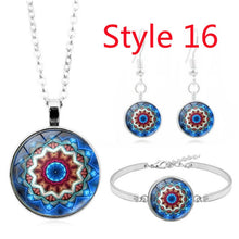 Load image into Gallery viewer, Glass Cabochon Pendant Necklace Bracelet Earrings