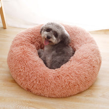 Load image into Gallery viewer, Donut Dog Bed Warm Soft Long Plush Pet Cushion
