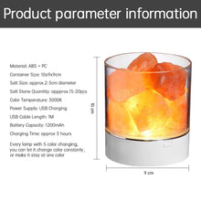 Load image into Gallery viewer, USB Natural Himalayan Salt Lamp Led Crystal Light Lamp Air Purifier Atmosphere Flame Lamp Indoor Warm Light Bedroom Lava Lamp
