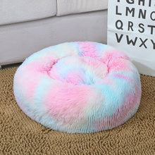 Load image into Gallery viewer, Donut Dog Bed Warm Soft Long Plush Pet Cushion
