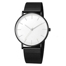 Load image into Gallery viewer, Minimalist Mens Ultra Thin Watch, Stainless Steel, Mesh Belt
