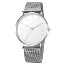 Load image into Gallery viewer, Minimalist Mens Ultra Thin Watch, Stainless Steel, Mesh Belt
