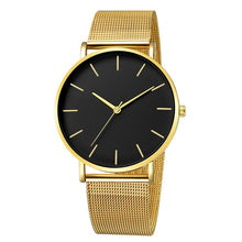 Load image into Gallery viewer, Minimalist Mens Ultra Thin Watch, Stainless Steel, Mesh Belt
