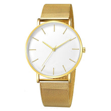 Load image into Gallery viewer, Minimalist Mens Ultra Thin Watch, Stainless Steel, Mesh Belt
