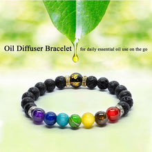 Load image into Gallery viewer, 7 Chakra Bracelet with Meaning Card
