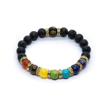 Load image into Gallery viewer, 7 Chakra Bracelet with Meaning Card
