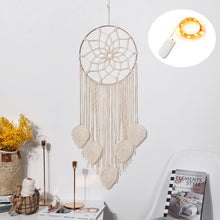 Load image into Gallery viewer, Boho Moon and Star Dream Catcher Macrame Wall Hanging
