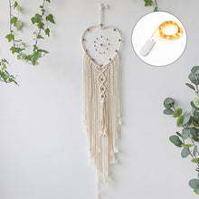 Load image into Gallery viewer, Boho Moon and Star Dream Catcher Macrame Wall Hanging
