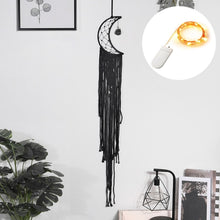 Load image into Gallery viewer, Boho Moon and Star Dream Catcher Macrame Wall Hanging
