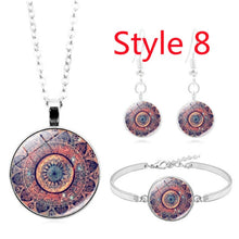 Load image into Gallery viewer, Glass Cabochon Pendant Necklace Bracelet Earrings
