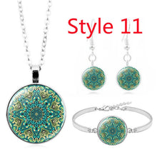 Load image into Gallery viewer, Glass Cabochon Pendant Necklace Bracelet Earrings
