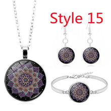 Load image into Gallery viewer, Glass Cabochon Pendant Necklace Bracelet Earrings
