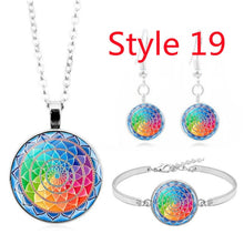 Load image into Gallery viewer, Glass Cabochon Pendant Necklace Bracelet Earrings
